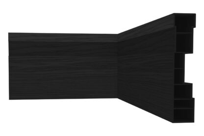 Rodapé Nobre Plasbil PVC Relevo Preto 7 cm × 2,40 m