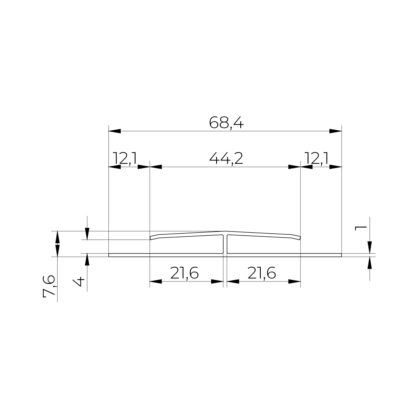 Emenda Rígida 4 mm Plasbil Mogno 3 m