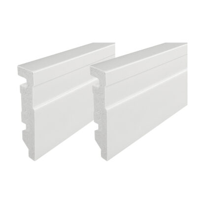 Guarnição Eval Poliestireno Frisada 7 cm × 2,25 m Branca
