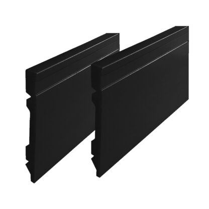 Guarnição Eval Poliestireno Frisada 7 cm × 2,25 m Preta