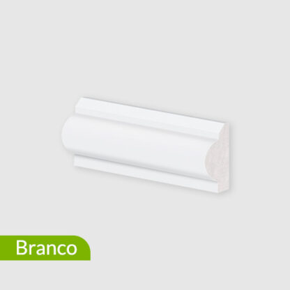 Rodameio Eval Poliestireno Frisado 24 × 12 mm × 2,40 m Branco