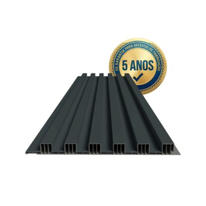 Painel Ripado 3D Externo Plasbil Carbono 250 × 20 mm – 6 m