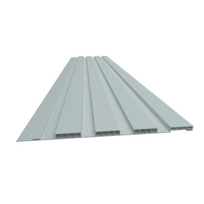Painel Ripado 3D Plasbil Cinza Escuro 250 × 10 mm – 3 m