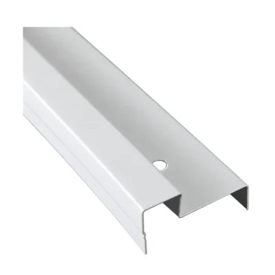 leito branco Eucatex — detalhe do perfil